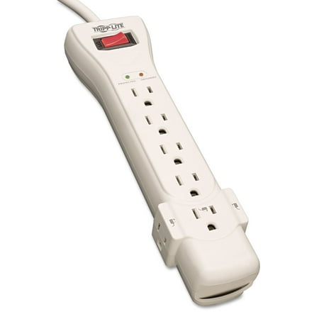 Tripp Lite 7-Outlet Surge Protector Power Strip, 7ft Cord, Right Angle Plug, 2160 Joules SUPER7