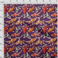 thumbnail image 3 of oneOone Cotton Poplin Purple Fabric Bubbles & Koi Fish Ocean Sewing Fabric By The Yard Printed Diy Clothing Sewing Supplies 42 Inch Wide, 3 of 4