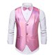 thumbnail image 1 of pstuiky Camisetas interiores de tirantes para hombre, Blusa sin mangas con cuello en V, botones y pajarita con bolsillos estampados a la moda para hombre Chaleco para hombre xl, 1 of 3