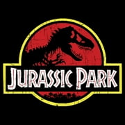 Mens Jurassic Park T Rex Logo Graphic Tee Black Large