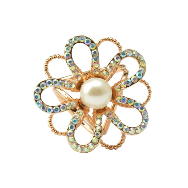 Jumpingount Bufanda anillo elegante chal Clip bufandas broche galvanoplastia aleación cierre titular Heronsbill estilo regalos para mujer joyería Ropa, zapatos y accesorios Miscelánea oro Jumpingount AP004611-01