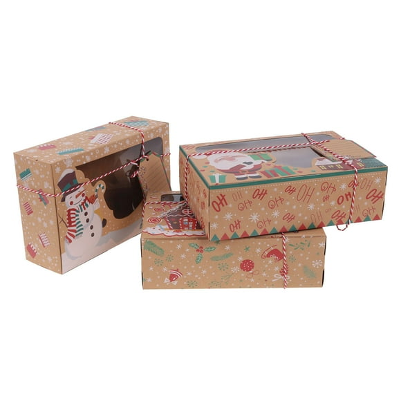 Household Storage Pvc Transparent Large Window Candy Box Christmas Box Paper Box Housekeeping Organizers for Daily Household and Travel Storage File Document Paper Organization of Small Items