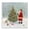 Santa Claus Birdhouse Tree, variant on Stupell Industries Christmas Seasonal Wreath Holiday Painting Black Framed Art Prints Wall Art, 12 x 12