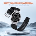 thumbnail image 5 of AIYOCK Compatible with Apple Watch Ultra2/Ultra Band 49mm 46mm 45mm 44mm for Men Women, Waterproof Silicone Watch Band for iWatch Series 10/9/8/7/6/5/4, 5 of 8