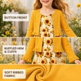 thumbnail image 6 of Lanbubble Toddler Girls Dresses with Ruffle Cardigan, 2‑Piece Fall Outfits for 3‑7T, 6 of 10