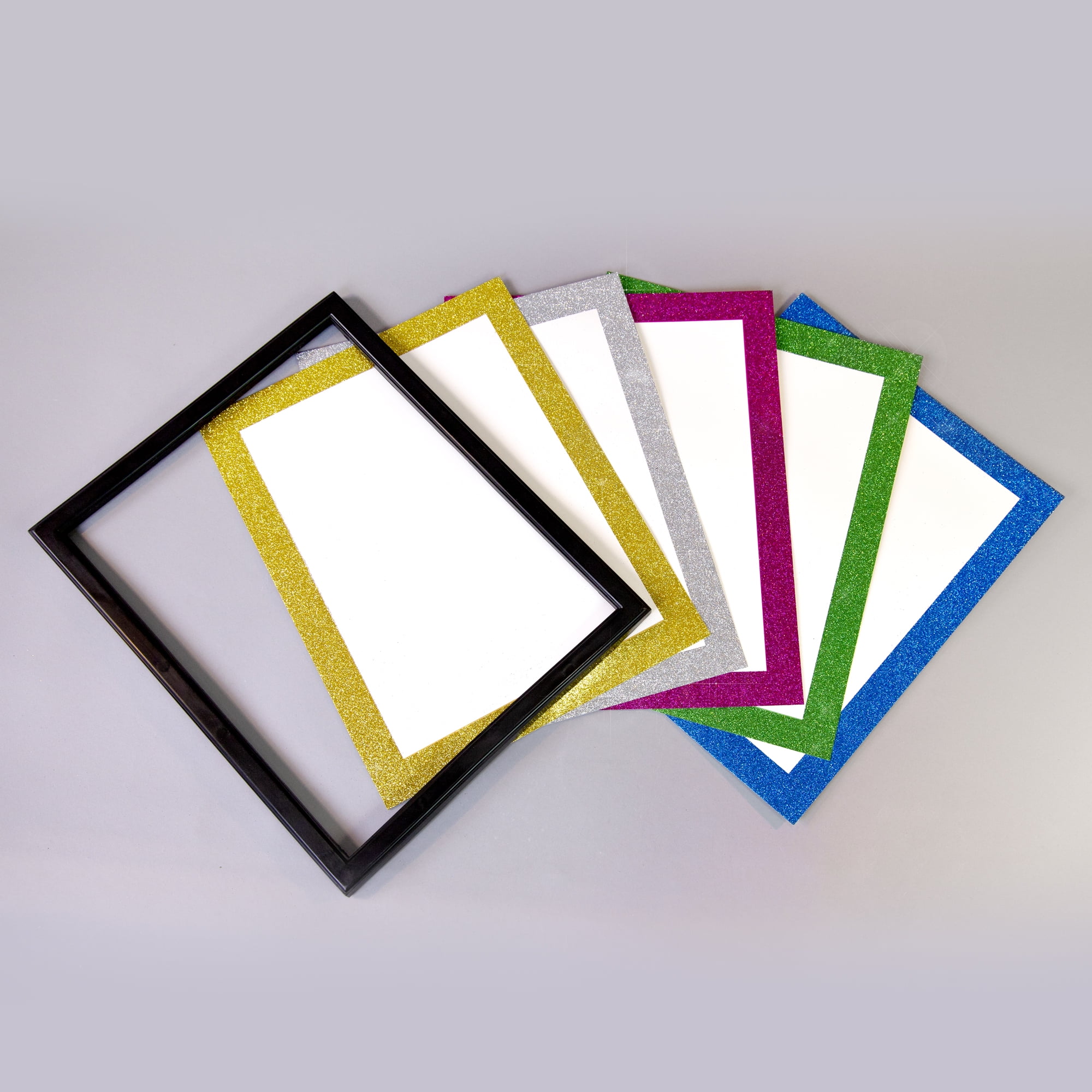 BAZIC Poster Board White Color 11 X 14, Glitter Frame, (5/Pack), 1-Pack 