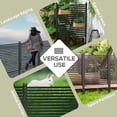 thumbnail image 4 of Brown 4ft Outdoor Privacy Screen – Metal Garden Divider for Patio, Deck & Backyard – Versatile Barrier with 2 Standing Options, 4 of 7