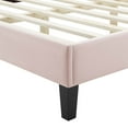 thumbnail image 6 of Platform Bed Frame, King Size, Velvet, Pink, Modern Contemporary Urban Design, Bedroom Master Guest Suite, 6 of 10