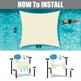 thumbnail image 6 of YEAHOME Rectangle Sun Shade Sail 12'x12' Waterproof Beige UV Block Sunshade for Backyard Yard Deck Patio Garden Outdoor Activities and Facility, 6 of 10