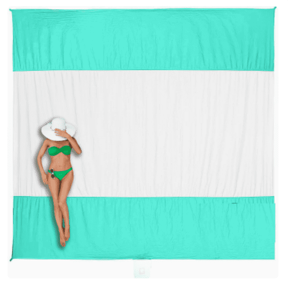 Beach Blanket Sandproof, Extra Large Beach Mat Sand Free, Beach Essentials for Vacation Picnic Camping 4.92*4.92ft