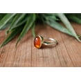thumbnail image 3 of Natural Orange Amber Gemstone Ring, 925 Sterling Silver Ring, Charm Ring, Pure Silver Ring, Oval Cut Amber Ring, Healing Crystal Silver Ring, 3 of 4