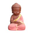 thumbnail image 3 of Adorable estatua de Buda meditando, escultura de cerámica tallada a mano, estatua de Buda sentado para mesa, sala de té, decoración coleccionable Rojo Sunnimix Pequeña estatua de Buda, 3 of 8