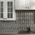 thumbnail image 4 of FASÄDE Fleur de Lis Decorative Vinyl Backsplash 15 sq ft Kit in Crosshatch Silver, 4 of 7