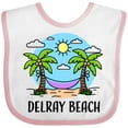 thumbnail image 3 of Inktastic Summer Vacation in Delray Beach Boys or Girls Baby Bib, 3 of 4