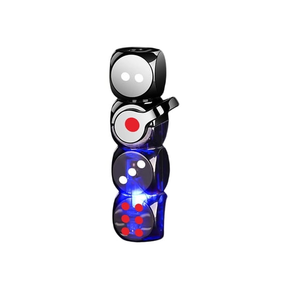 Illuminated Rotating Dice Lighter Windproof Inflatable Lighter Compact Slim Inflatable Lighter for Daily Use