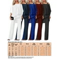 Frontwalk Women's Elegant Chiffon Pantsuits 2 Pieces Batwing Sleeve
