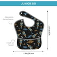 thumbnail image 2 of Bingfone Mess-Proof Baby Bib - Waterproof Bib for Baby Boy or Girl with Food Catcher Pocket, Unisex-Space Rocket, 2 of 6
