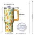 thumbnail image 3 of 40 oz Lemon Tumbler Lemon Theme 40oz Tumbler with Handle Spill Proof Lid Straw Double Insulated Coffee Cup Lemon Lover Gifts, 3 of 5