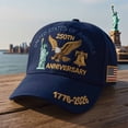 thumbnail image 3 of United States 250 Anniversary USA Hat, 1776-2026 Adjustable Embroidered Patriotic Hats 250 American Hat, 3 of 7