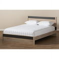 thumbnail image 6 of Baxton Studio Jamie Modern and Contemporary Two-Tone Oak and Gray Wood Queen Size Platform Bed, 6 of 6