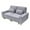 Gray|Loveseat, variant on Aukfa 3 Piece Sofa Set - 99" Oversized 3 Seat Couch with Cup Holders&Pillows, Solid Wood Legs, Gray