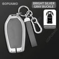 thumbnail image 2 of Car Key Case Keyring For BMW C-Type X5 X3 X6 X7 530LE 7 Series 730li 740 630GT Remote Cover Keyfobs Chain Auto Accessories, 2 of 26