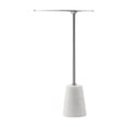 thumbnail image 2 of Maklaine Modern Genuine Marble & Steel Side Table in White Finish, 2 of 4