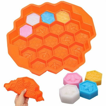 Bee Craft - 1pc Honeycomb Silicone Cake Mold 3D Bee Sugar Craft Chocolate Biscuit Fondant Mold DIY Cake Decorating Tools