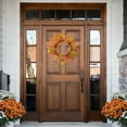 thumbnail image 4 of Northlight Berry, Caspia and Two-Toned Autumn Leaves Artificial Fall Harvest Wreath - 24", 4 of 10