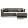 thumbnail image 3 of Southwestern Sofa Chaise Sectional, Dark Gray Velvet Living Room Furniture, 3 of 9