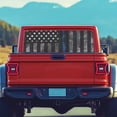 thumbnail image 3 of HUIACONG Police US Flag Rear Window Decal Truck Window Decals Personalized Decoration Truck Rear Windows Perforated Decal Easy Installation Fit Most Pickup Trucks SUV, 3 of 7