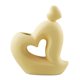 thumbnail image 1 of Estatua de Jarrón Nórdico, Corazón de Amor Irregular, Artesanía Elegante, Utilería para Fotos, para Fiesta, Hogar, Adornos Al Aire Lib Amarillo Gloria Florero Estatua, 1 of 4