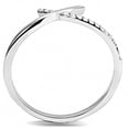thumbnail image 3 of High polished (no plating) Stainless Steel Ring with AAA Grade CZ in Clear for Women Style DA154, 3 of 5
