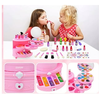 WATTNE Kids Makeup Kit for Girls 42 Pcs Washable Real Cosmetic
