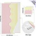 thumbnail image 3 of GZHJMY Pink Wafer Design Bath Towels Set - 1 Bath Towel 1 Washcloth Extra Absorbent Pure Cotton Towels, Super Soft Bathroom Towels for Home, Hotel, Spa Travel, 3 of 7