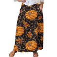 thumbnail image 2 of Nmnitkp Skirts for Women Stylish Prints Maxi Skirts for Women Ankle Length Skirt Casual Long Skirt High Waisted Maxi Skirt Reg and Skirt Long Skirt with Pockets（Halloween Print）, 2 of 5