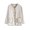 Beige, variant on Women's Plush Sleep-to-Street Jacket V-Neck Button Down PJ-Inspired with Pockets Cozy Winter Loungewear Versatile Cover-Up