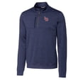 thumbnail image 2 of Men's Cutter & Buck  Navy Louisville Bats Stealth Heathered Quarter-Zip Top, 2 of 3