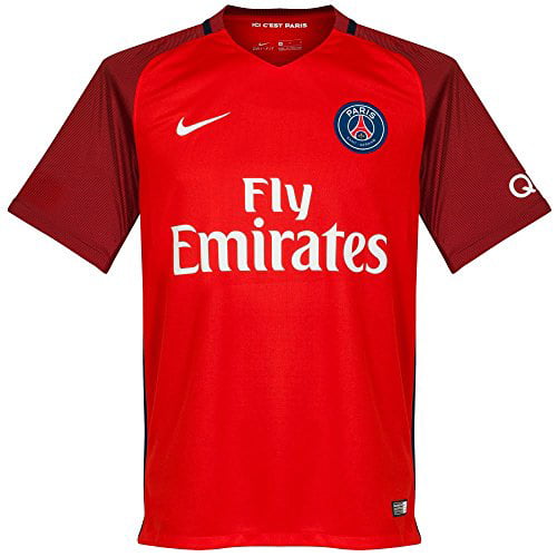 toxiciteit eenheid Silicium Nike Men's Paris Saint Germain 2016/2017 Away Soccer Jersey (Small) Red -  Walmart.com