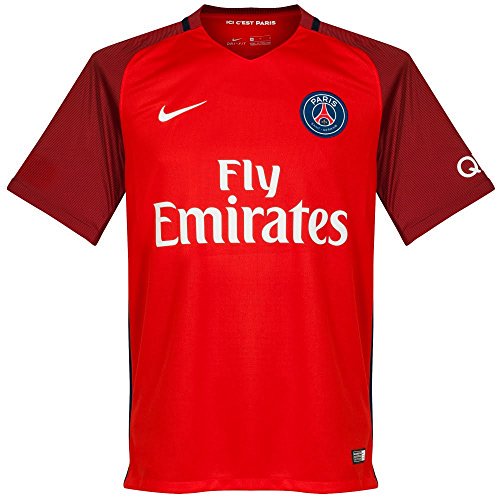 Oom of meneer Kust Ministerie Nike Men's Paris Saint Germain 2016/2017 Away Soccer Jersey (Small) Red -  Walmart.com