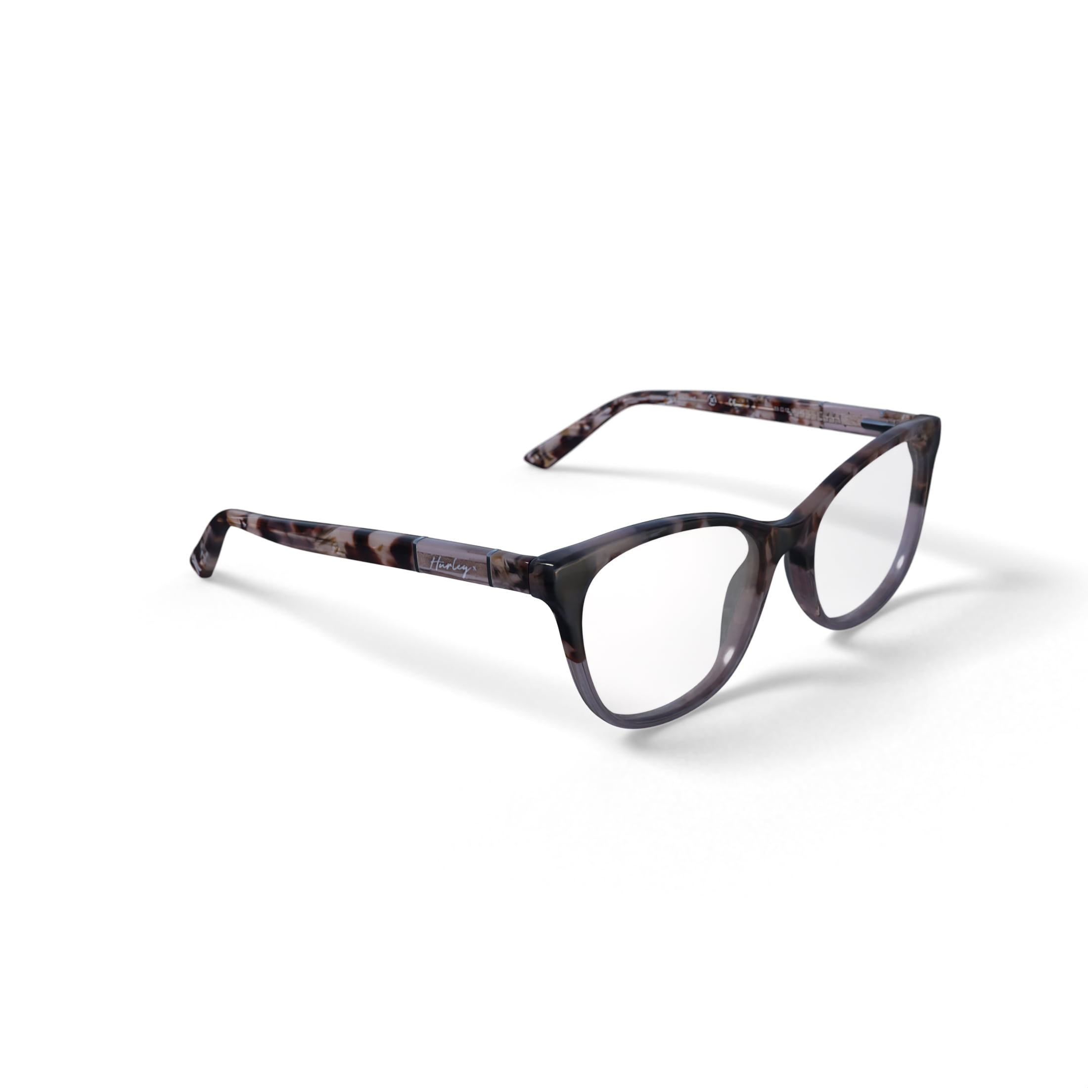 Hurley Womens Kimberly Prescription Eyeglasses with Case, Crystal Nude/Tortoise