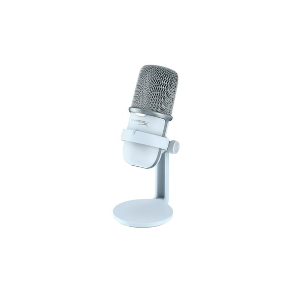HyperX SoloCast Wired Electret Condenser Microphone for Recording, Live Streaming, White