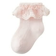 thumbnail image 3 of Caqnni Baby Girl Socks Super Soft Baby Ruffle Socks Lace Socks for Baby Girls Cute Baby Girl Ruffle Socks School Uniform Turn Socks Ruffle Lace Socks ,0-1 Years, 3 of 9