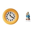 thumbnail image 1 of Reloj de pared redondo silencioso para dormitorio, mesa o escritorio. Decoración de escritorio en acrílico con diseños modernos y creativos en madera., 1 of 8