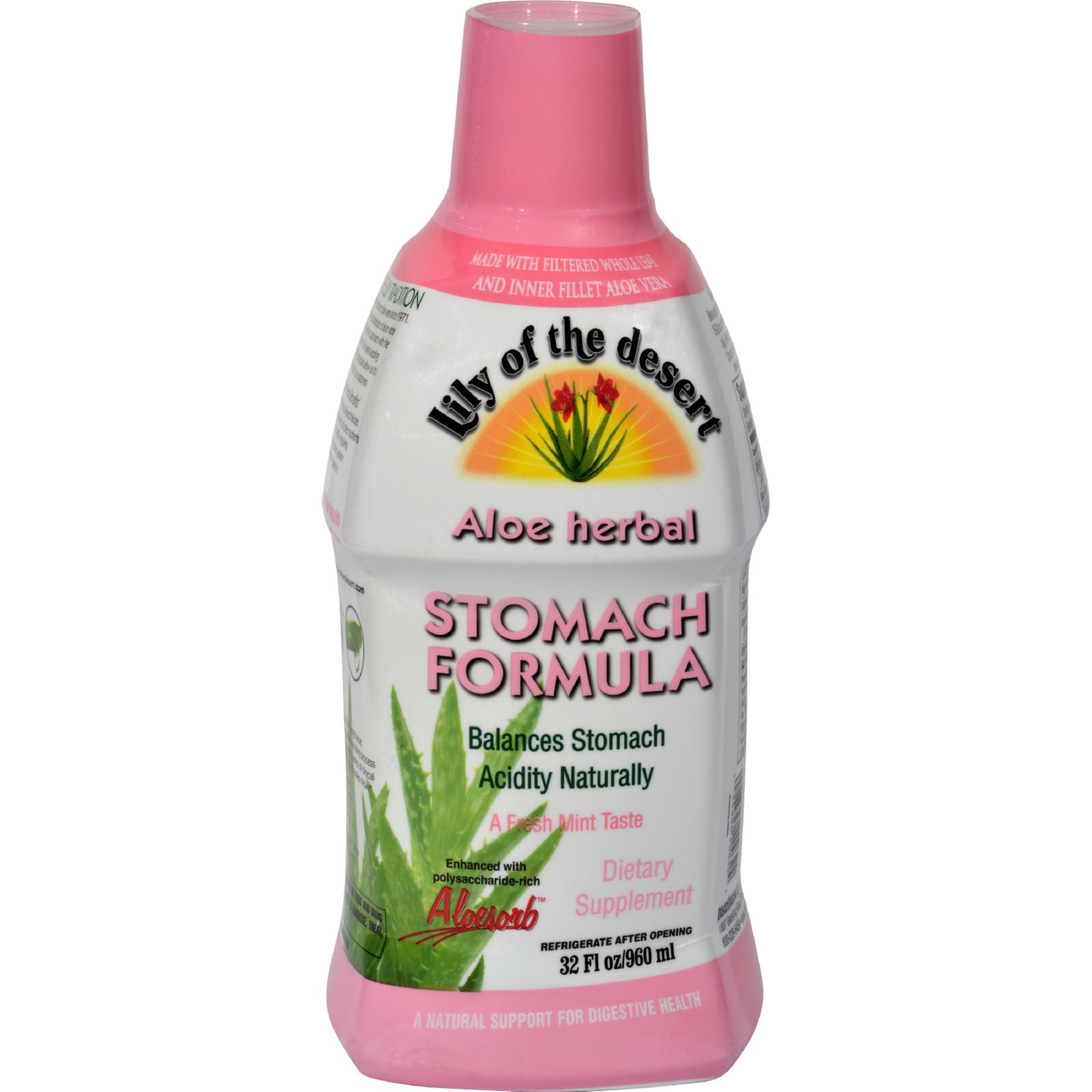 Lily Of The Desert Aloe Herbal Stomach Formula Fresh Mint 32 fl oz