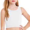 thumbnail image 3 of KyCheLot Girls Crew Neck Tank Tops Backless Solid Color Sleeveless Short Clothes Fitted Racerback Tank Tops, 3 of 7
