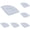White 6PCS, variant on Fast Drawing Eyebrow Design Ruler Microblading Mapping Tool Shaping Makeup Drawing Ruler Supplies Reuse,5 cm,Blue
