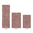 thumbnail image 2 of Better Trends Luxury Bath Rug 3 Piece Set 100% Cotton Tufted Bathroom Rug Water Absorbent, Reversible Machine Washable Runner Mat for Bathroom Floor Decor, Tub, Laundry Room Pink Lux Collection, 2 of 4