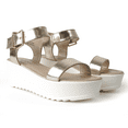 thumbnail image 2 of J. Adams Surf Platform Sandals for Women - Ankle Strap Open Toe  Heels -Stylish Vegan Leather Sandal, 2 of 7