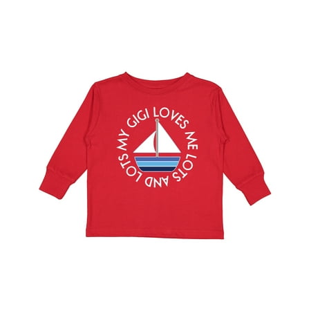 

Inktastic My Gigi Loves Me Sailboat Boys Sailing Gift Toddler Boy Girl Long Sleeve T-Shirt